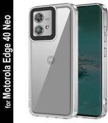 Zapcase Back Cover for Motorola Edge 40 Neo (Transparent, Grip Case, Pack of: 1)