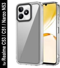 Zapcase Back Cover for Realme C53 (Transparent, Grip Case, Pack of: 1)