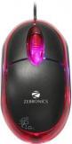 Zebronics Neon Black And Red Wired Optical Mouse