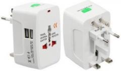 Zz Zonex Universal World Wide Travel Charger Adapter Plug with Built in Dual USB Charger Ports Worldwide Adaptor