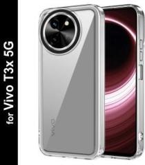 Zapcase Back Cover for Vivo T3x 5G (Transparent, Grip Case, Pack of: 1)