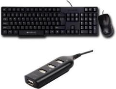 Zebronics Judwaa 750 Keyboard and Mouse + 90 HB USB HUB Wired USB Desktop Keyboard