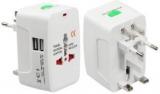 Zz Zonex Universal World Wide Travel Charger Adapter Plug With Built In Dual USB Charger Ports Worldwide Adaptor