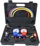 Air Conditioning, Durable Professional With Rubber Sheath Manifold Gauges Valve Set, For Maintenance Worker Easy To Read Home Easy To Use