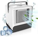 Air Cooler, Evaporative Air Cooler& /Humidifier Mini Negative Ion USB Air Conditioning Fan, Desktop Cooler Office Refrigeration Strong, Low Noise Design With Night Light 2021 Portable AC