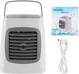 Air Cooler, Hangable Desktop Air Cooler Fan, Multifunction LED Light 3 Gear Speeds For Home Office Summer Cooling Fan Humidifier (Classic Grey, Insect)