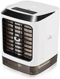 Decdeal Mini Desktop Air Cooler Humidifier USB Mini Fan With LED Light For Home Or Office Portable AC