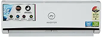 Godrej 1 Ton 3 Star Copper GIC 12 RINV 3 RWQH White Inverter Split AC