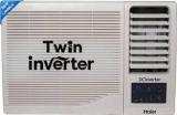 Haier 1.5 Ton 5 Star HWU18I AOW5BN INV 2024 Model Dual Inverter Micro Bacterial Filter 54 High Ambient Performance Low Power Consumption Heavy Duty Window AC (White)