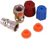 Homgee 1/4 Inch R 12 To R 134a Retrofit Valve Quick Change Conversion Adapter High/Low Fitting A/C System Caps Kit AC