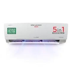 Lloyd 1.5 Ton 5 Star GLS18I5FWBEW 2024 Model PM 2.5 Filter 5 In 1 Convertible Inverter Split AC (Anti Corrosion Coating, Copper, White with Chrome Deco Strip)