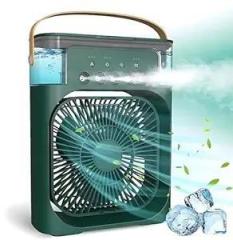 Drumstone 15 YEARS WARRANTY Personal Air Cooler, Fan, Mini Evaporative Cooler With 7 Colors LED Light, 1/2/3 H Timer, 3 Wind Speeds And 3 Spray Modes Green/White Portable AC