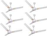 Activa 1200 Mm 5 Star Apsra Deco Ceiling Fan White Pack Of Six