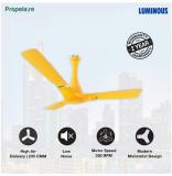 Luminous 1200 Propelaire Ceiling Fan Yellow