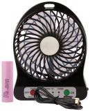 ROOQ 175 Mini Recharable TableFan Black