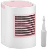 Mini Air Cooler Mobile Air Conditioner Quiet Desk Fan With Multicolor Light