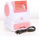 Mini Small Fan Cooling Portable Desktop Dual Bladeless Air Conditioner USB Pink