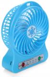 Portable Rechargeable LED Light Fan Air Cooler Mini Desk USB 18650 Battery Fan