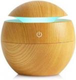 Dankhra Wood Portable Air Round Color Changing USB Humidifier With LED Night Light Portable Room Air Purifier