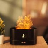 Donda Flame Effect Humidifier, Small Ultra Fine Mist Desktop Humidifier Portable Room Air Purifier