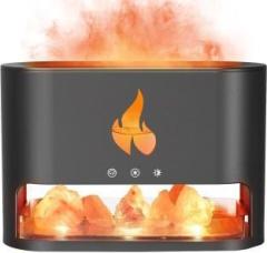 Flame Humidi Flame Diffuser, Aromatherapy Essential Oil Diffuser, Himalayan Salt Lamp Portable Room Air Purifier