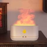 House Of Quirk Flame Aroma Diffuser Air Humidifier Ultrasonic Flame Humidifier Fogger White Room Air Purifier