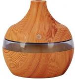 Jetview Unique Round Wood USB Aroma Essential Oil Diffuser Ultrasonic Cool Mist Humidifier Air Purifier 7 Color Change LED Night Light Portable Room Air Purifier