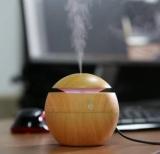 Lozenge Wood Cool Mist Ultrasonic Humidifier For Room Moisture, Aroma Diffuser Portable Room Air Purifier