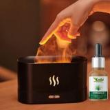 Nhb Boutique Aromatherapy Flame Light Quiet Aroma Humidifier With Citronella Essential Oil Portable Room Air Purifier