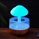 Scilla Snuggling Cloud Rain Diffuser, Raindrop Humidifier, Mushroom Waterfall Lamp Portable Room Air Purifier