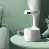 Sre Anti Gravity Droplet Humidifier with LED Clock Display, Rain Cloud Diffuser Portable Room Air Purifier