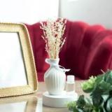 The June Shop Elusive Vase Pampas Reed Diffuser Natural Fragrance For Relaxing Lemon Portable Room Air Purifier