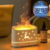 Dwiza Enterprise 3D Flame Humidifier With 2 Color Aroma Essential Oil Diffuser Portable Room Air Purifier