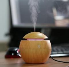 Hasmun Wooden Cool Mist Humidifiers Essential Oil Diffuser Aroma Air Humidifier Portable Room Air Purifier