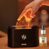 Nhb Boutique Aromatherapy Flame Light Quiet Aroma Humidifier With Frankincense Essential Oil Portable Room Air Purifier