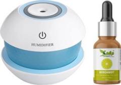 Nhb Boutique Magic Diamond USB Mini Ultrasonic Humidifier With Bergamot Essential Oil Portable Room Air Purifier