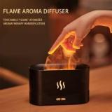 Pamidhar 3D Flame Humidifier with 7 Color Aroma Essential Oil Diffuser Portable Room Air Purifier