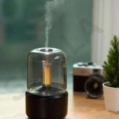 Scilla 2 in 1 Table Lamp and Air Humidifier Aromatherapy, Candlelight Portable Room Air Purifier