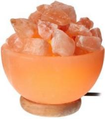 Sjn Himalayan Rock Salt Lamp Bowl Of Fire with Chunks 2 3 Kg, Natural Air Purifier, for Vastu, Healing, Peace & Harmony Portable Room Air Purifier