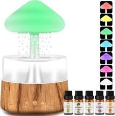 Stallaa Rain Cloud Humidifier Water Drip Colors Night Light Mushroom Lamp Diffuser Portable Room Air Purifier