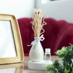 The June Shop Elusive Vase Pampas Reed Diffuser Natural Fragrance for Charming Rose Portable Room Air Purifier