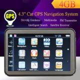 4.3 Inch 4G Car GPS Navigation System Navigator Sat Nav Satnav Touch Screen FM MP3