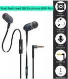 BoAt BassHeads 200 Extra Bass In Ear Wired Earphones With Mic Black Earbuds Ear Buds Handsfree