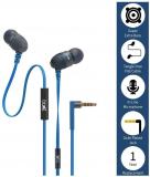 BoAt BassHeads 200 Extra Bass In Ear Wired With Mic Earphones Blue Earbuds Ear Buds Handsfree