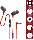 BoAt BassHeads 200 In Ear Wired With Mic Earphones Red Earbuds Ear Buds Handsfree