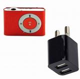 Captcha 2 Port Travel Charger With Ipod MP3 Players