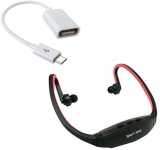 Captcha Micro USB OTG Cable With Wireless Sports MP3 Players Red.1stSporty+White.MicroUSBOTGCable