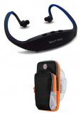 Captcha Sports Arm Band Case Cover With Sporty MP3 Players Blue.1stSporty+Black.SportBag