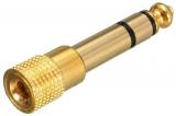 Gold Plated 6.35mm Male To 3.5mm Female Microphone Audio Convertor