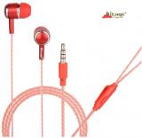 Hitage Round I Like Red In Ear Wired With Mic Headphones/Earphones